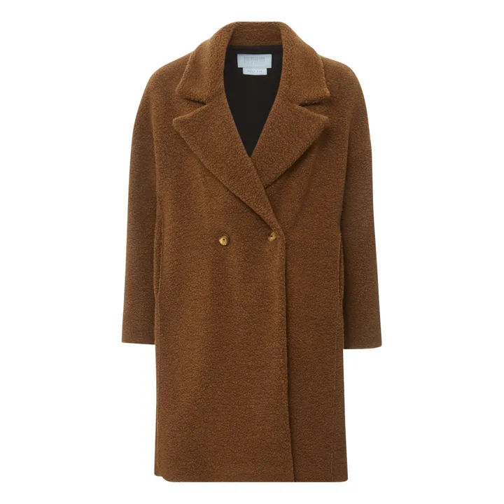 Cappotto, modello: Oversize, in lana bouclette | Caramello- Immagine del prodotto n°0