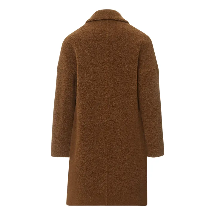 Cappotto, modello: Oversize, in lana bouclette | Caramello- Immagine del prodotto n°5