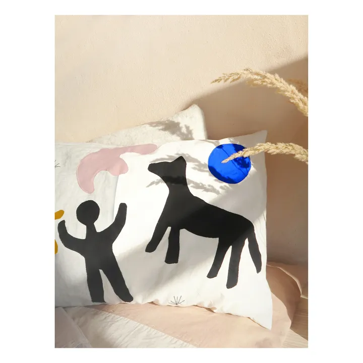 Housse de coussin en coton bio 60x45 cm- Image produit n°4