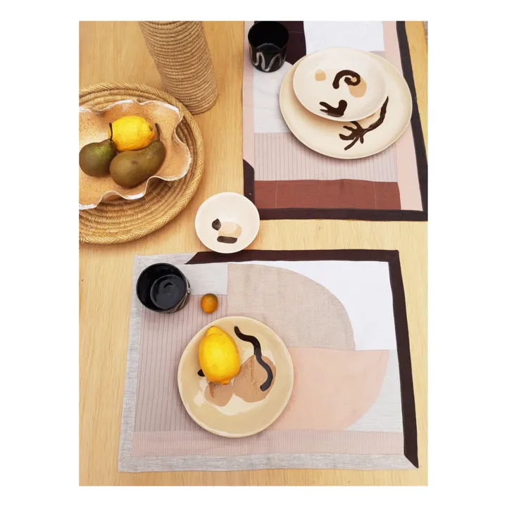 Set de mesa de algodón orgánico Patchwork - Pack de 2- Imagen del producto n°0