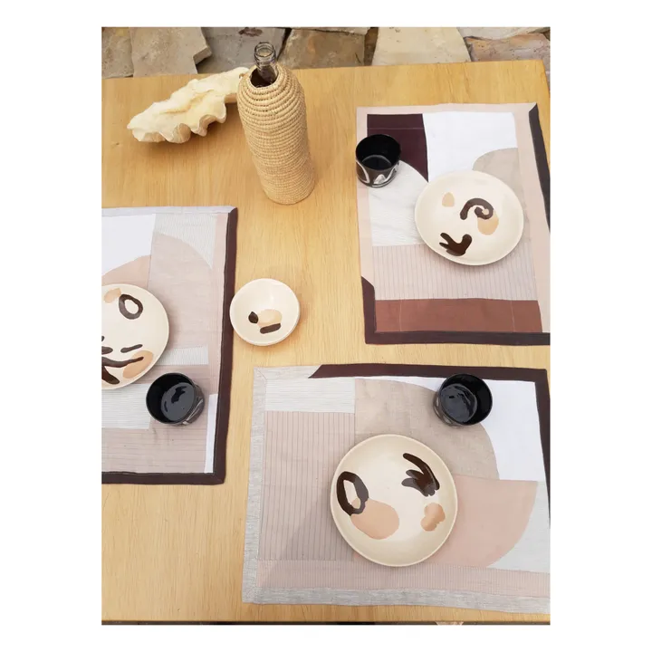 Set de mesa de algodón orgánico Patchwork - Pack de 2- Imagen del producto n°3