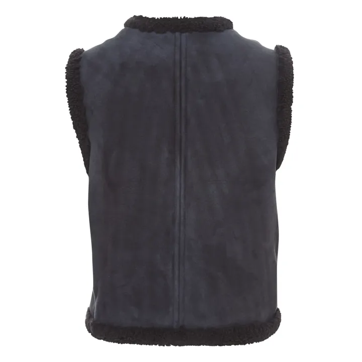 Bear Sheepskin Jacket | Navy blue- Product image n°3