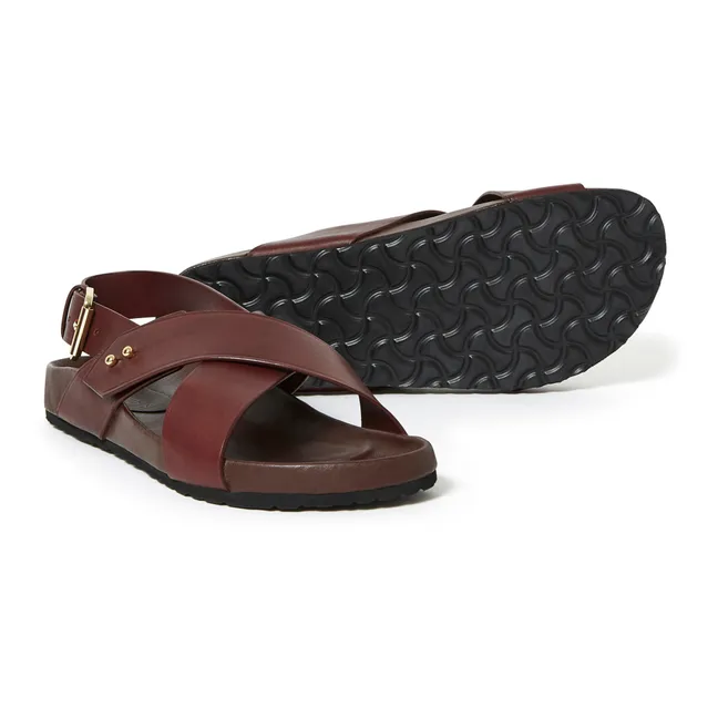 Olaf Leather Sandals | Brown