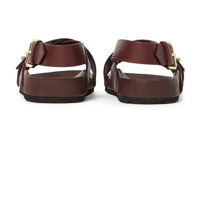 Olaf Leather Sandals | Brown