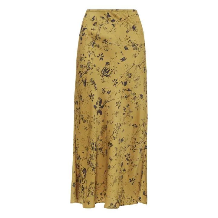 Fever Printed Satin Skirt | Bronze- Product image n°0