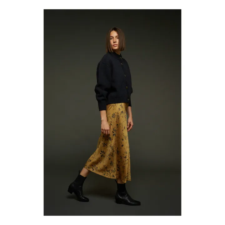 Fever Printed Satin Skirt | Bronze- Product image n°1