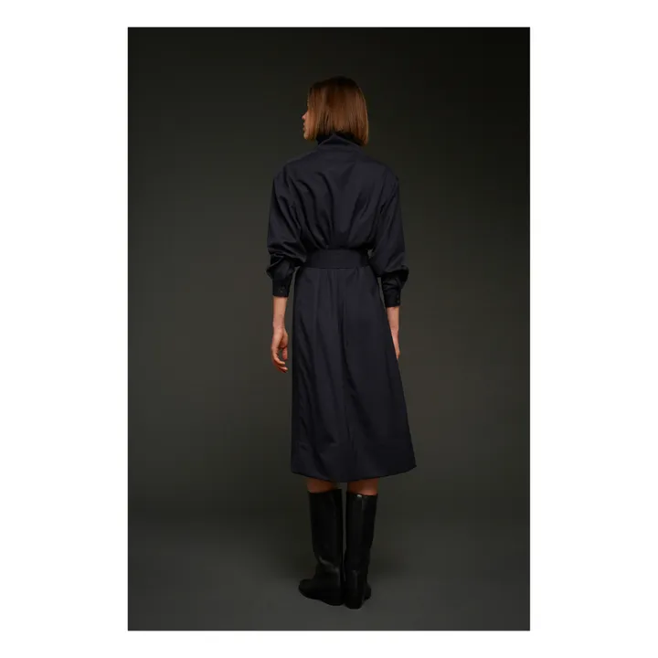 Vestito, modello: Olive, gabardine di lana | Blu marino- Immagine del prodotto n°2