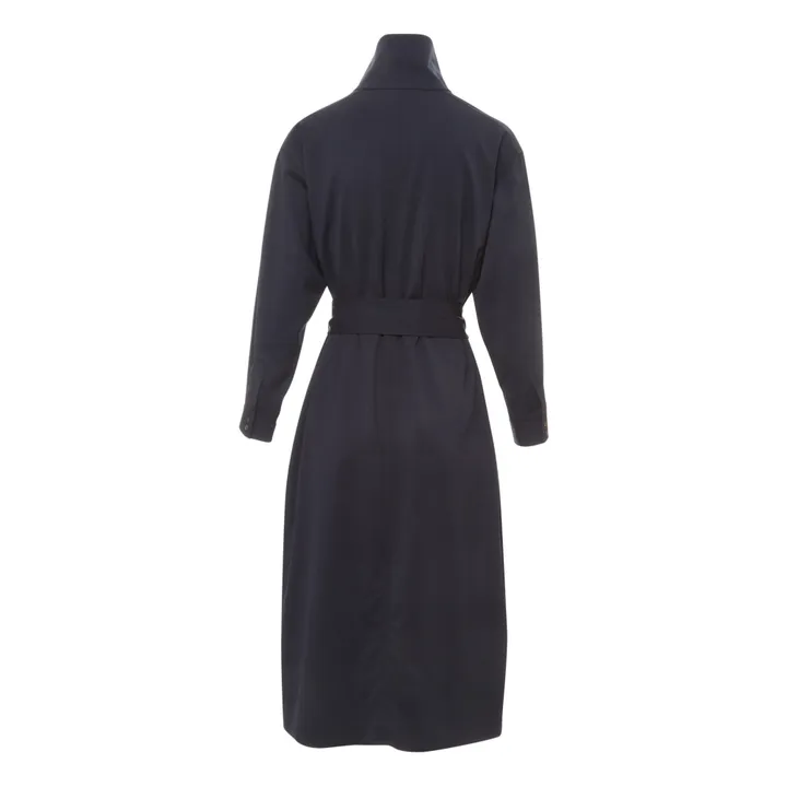 Vestito, modello: Olive, gabardine di lana | Blu marino- Immagine del prodotto n°3