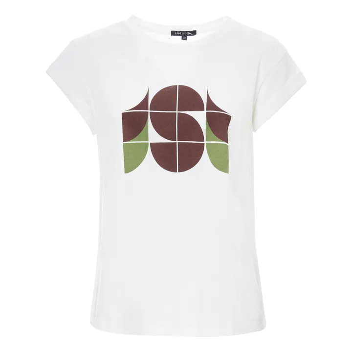 T-Shirt Valentin Baumwolle und Leinen | Weiß- Produktbild Nr. 0