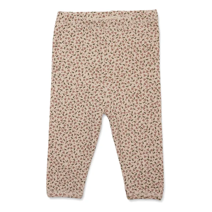 Pantalón de recién nacido de algodón orgánico Flores | Rosa- Imagen del producto n°0