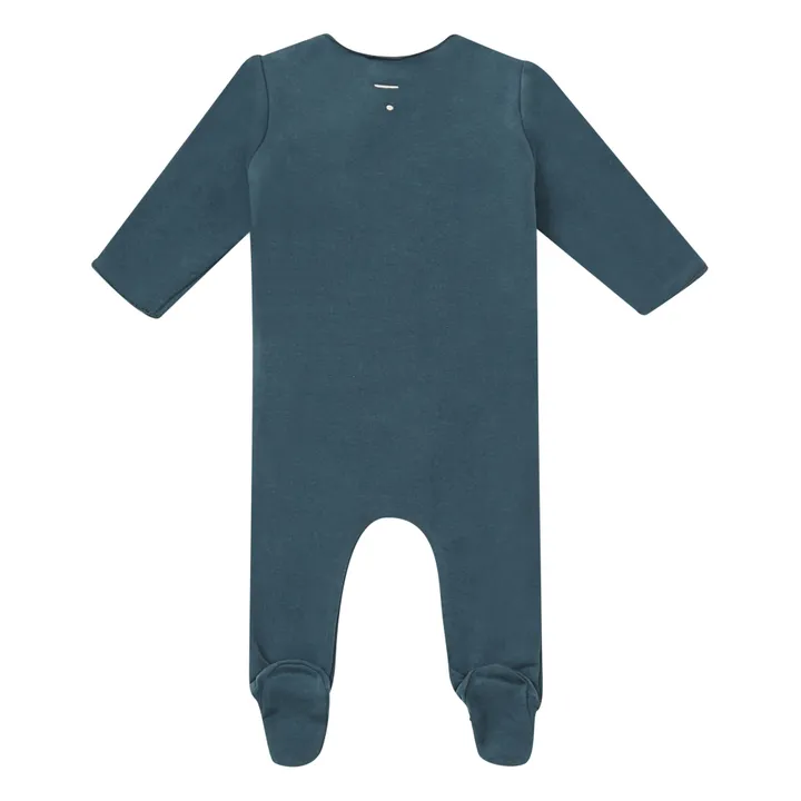 Pyjama Naissance Coton Bio | Bleu canard- Image produit n°1