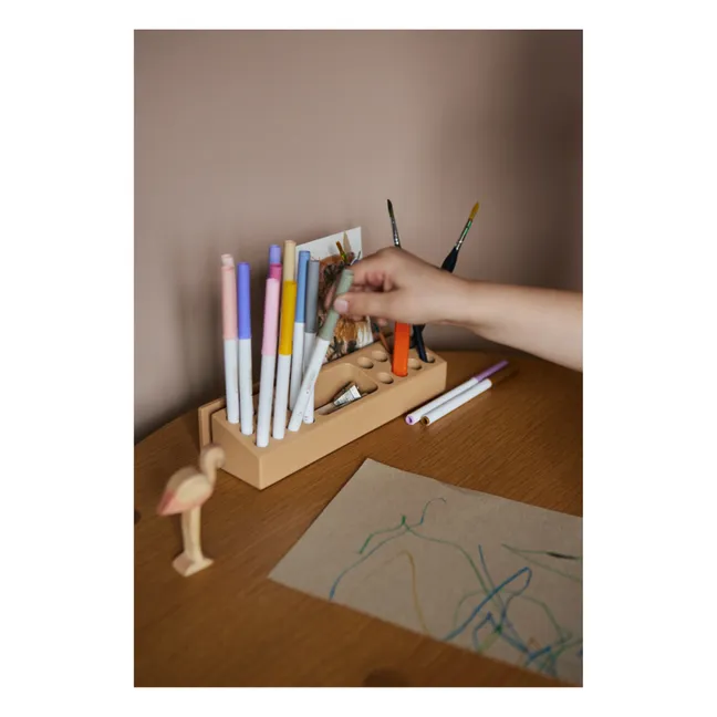 Ash Wood Pencil Holder | Beige