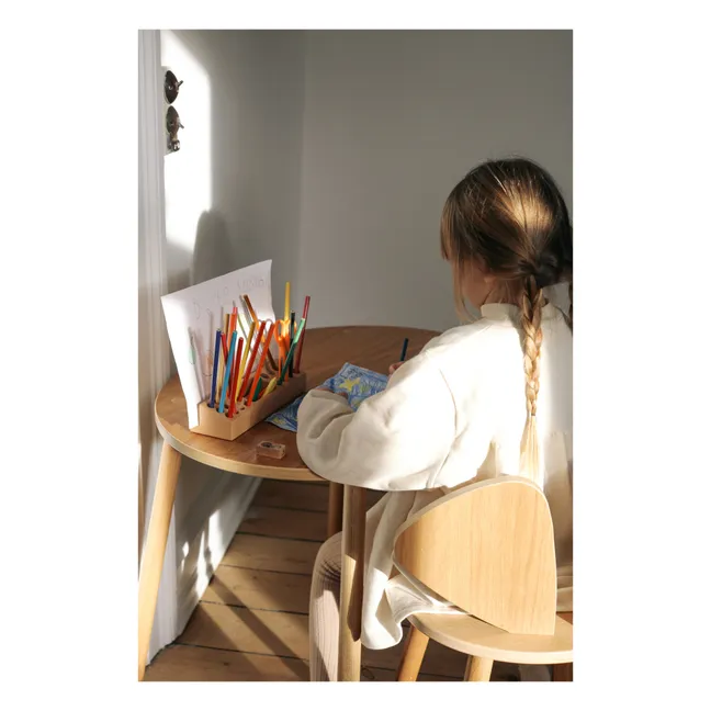Oak School Table and Mouse Chair  | Oak