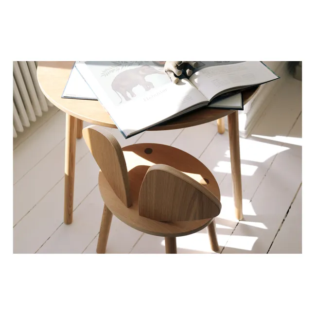 Mesa y silla escolar de roble Ratón | Roble