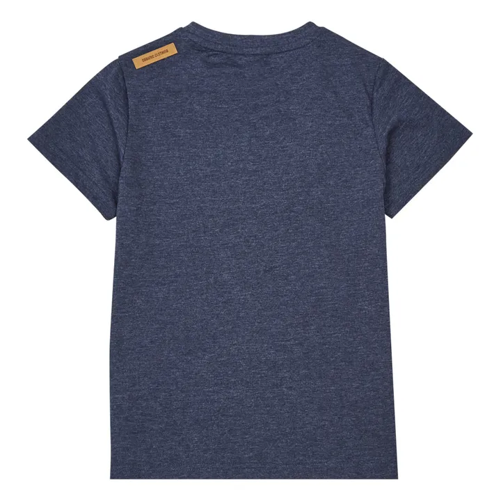 Camiseta algodón bio y fibras recicladas Fasty | Azul- Imagen del producto n°2