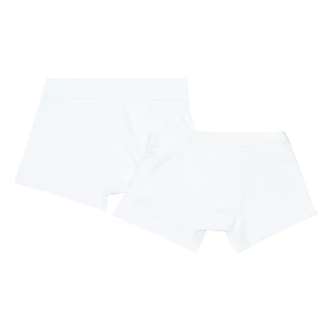 Lote de 2 boxers de algodón orgánico | Blanco Roto