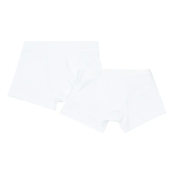 Lote de 2 boxers de algodón orgánico | Blanco Roto- Imagen del producto n°0