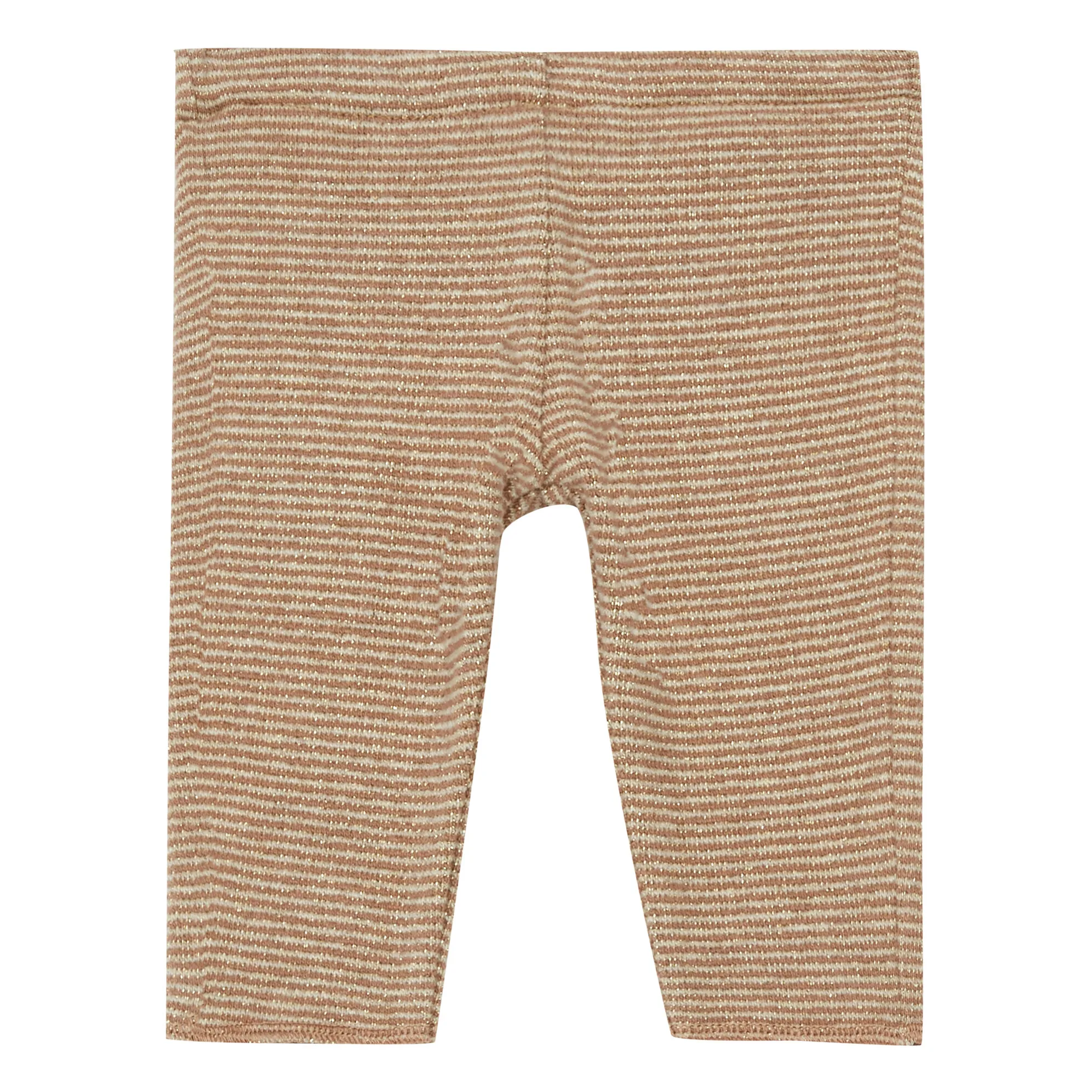 Zhoe & Tobiah Pink Striped Lurex Knit Leggings