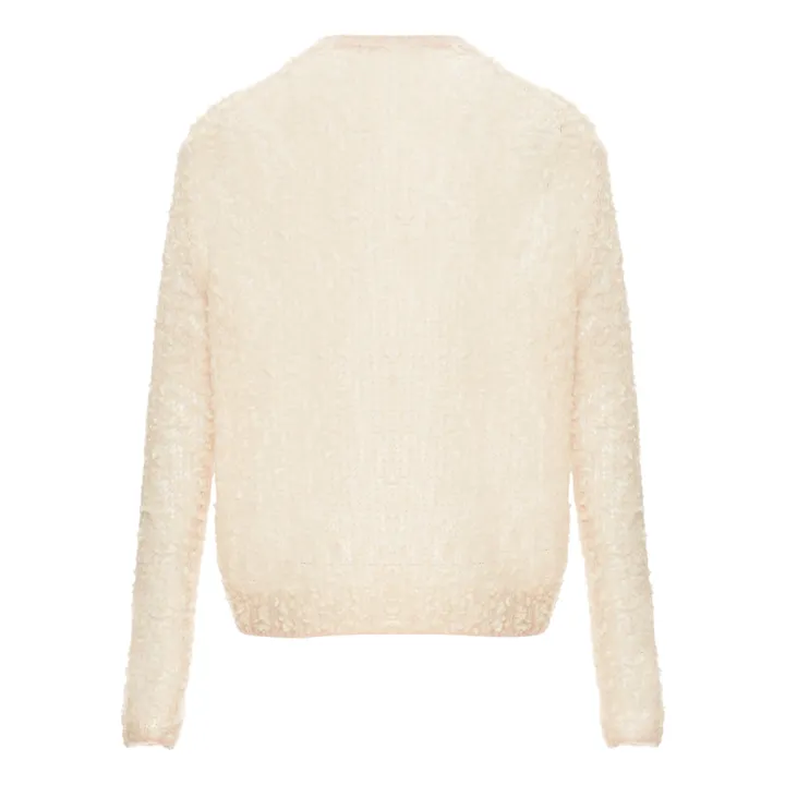 Wool and Silk Pompom Jumper  | Cream- Product image n°4