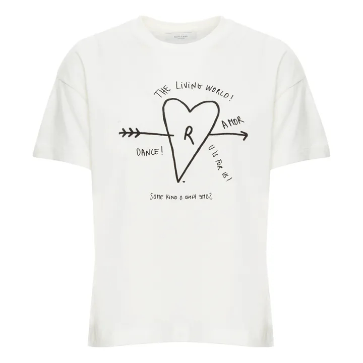 T-shirt Never Love cotone Bio | Bianco- Immagine del prodotto n°0