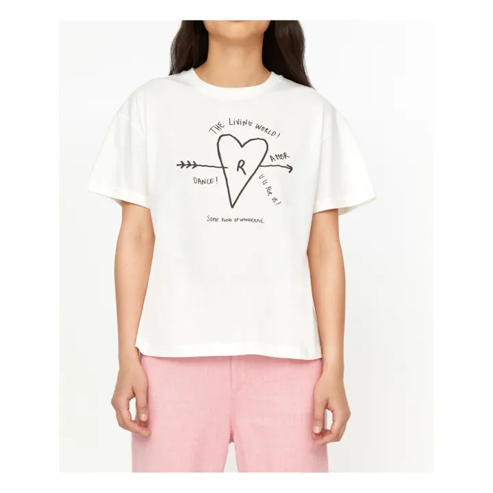 T-shirt Never Love cotone Bio | Bianco- Immagine del prodotto n°1