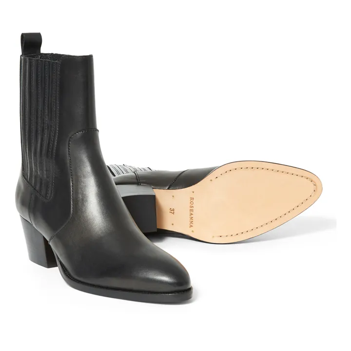 Mania Vegetable Tanned Leather Boots  | Black- Product image n°2