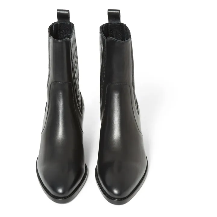 Mania Vegetable Tanned Leather Boots  | Black- Product image n°3