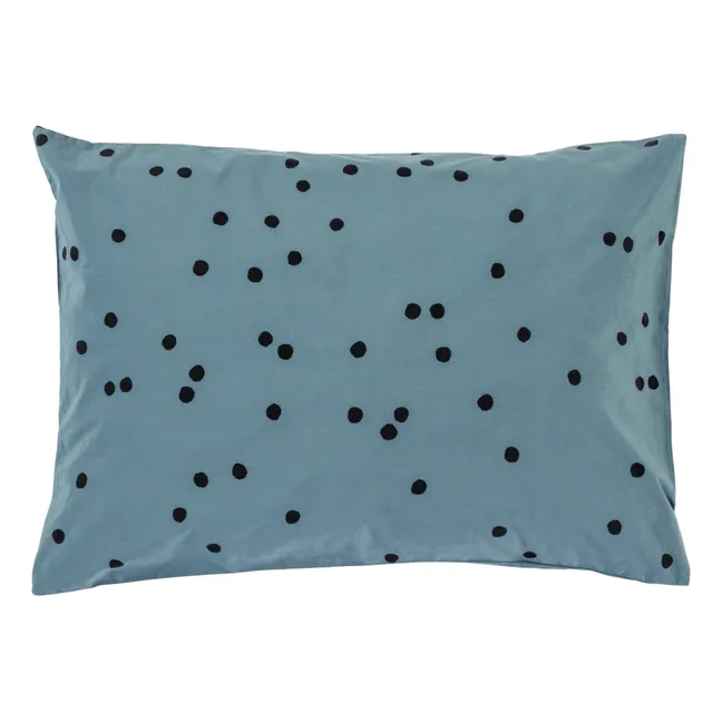 Odette Organic Cotton Pillowcase | Grey blue