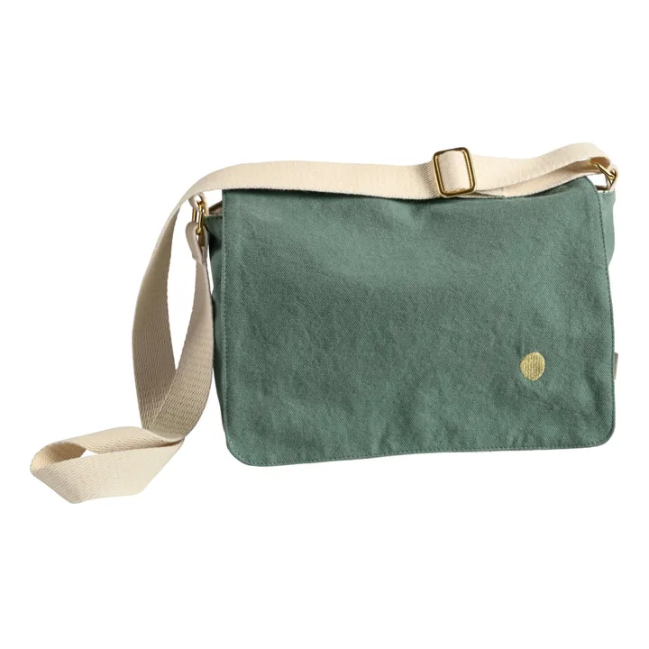 Iona Organic Cotton Messenger Bag | Sage- Product image n°0