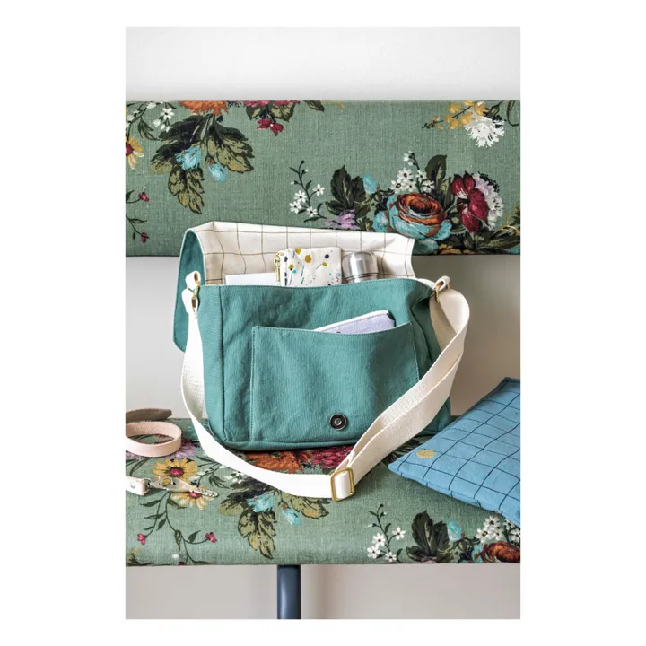 Iona Organic Cotton Messenger Bag | Sage- Product image n°1