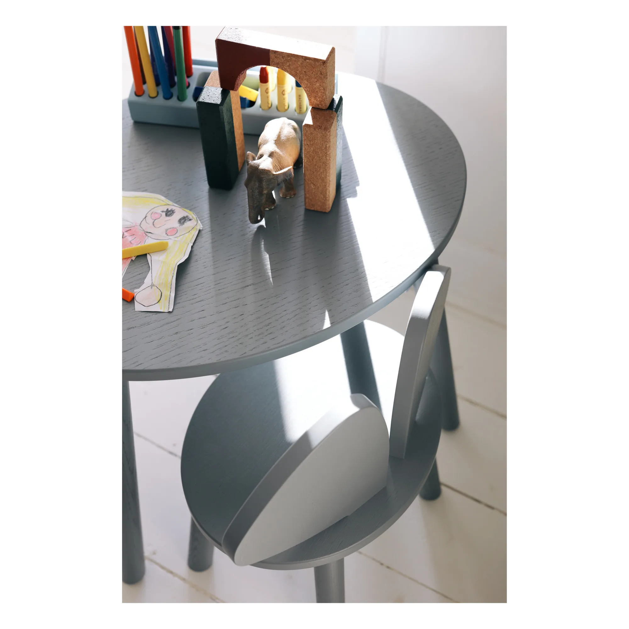 Table en chêne Souris | Gris- Image produit n°8