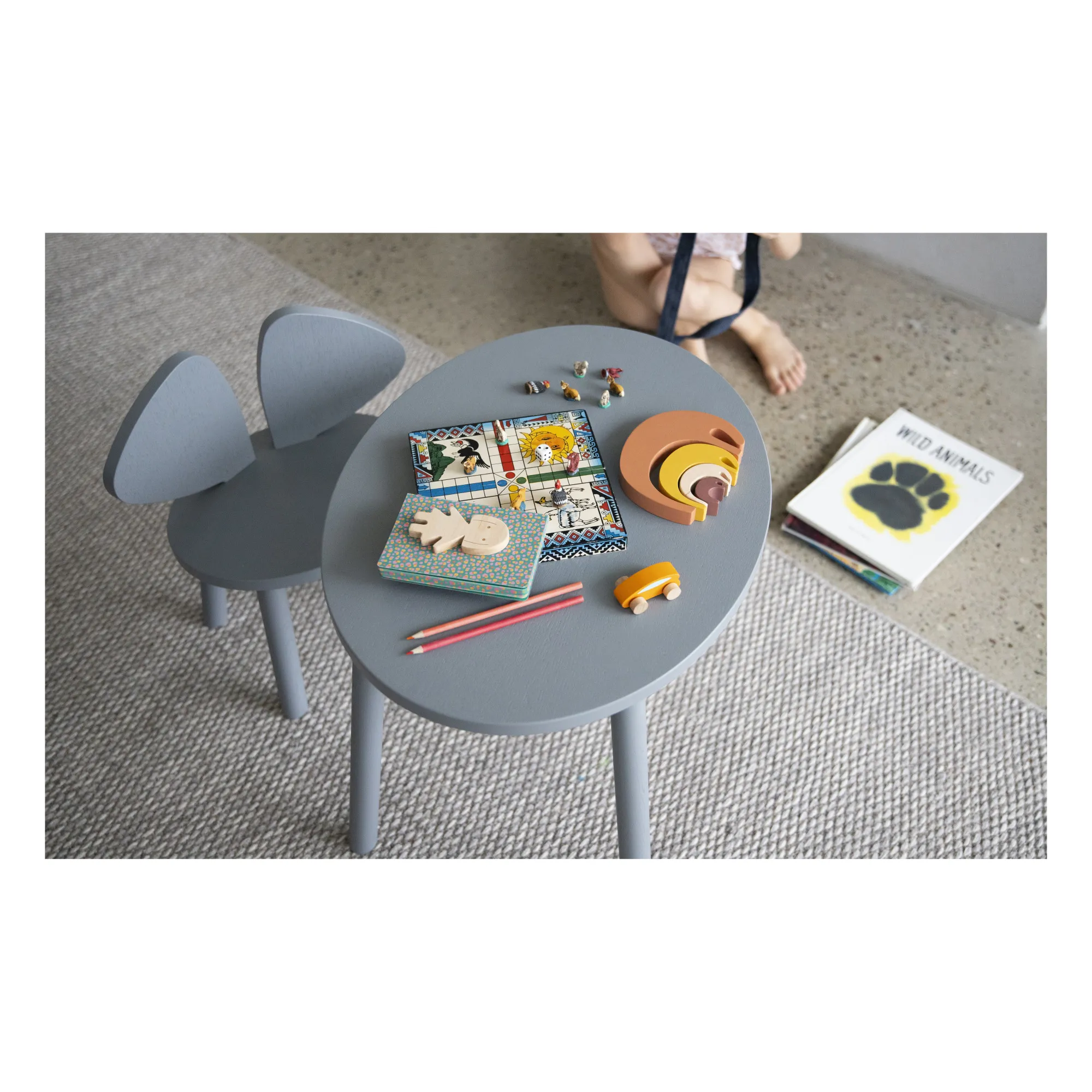 Table en chêne Souris | Gris- Image produit n°6