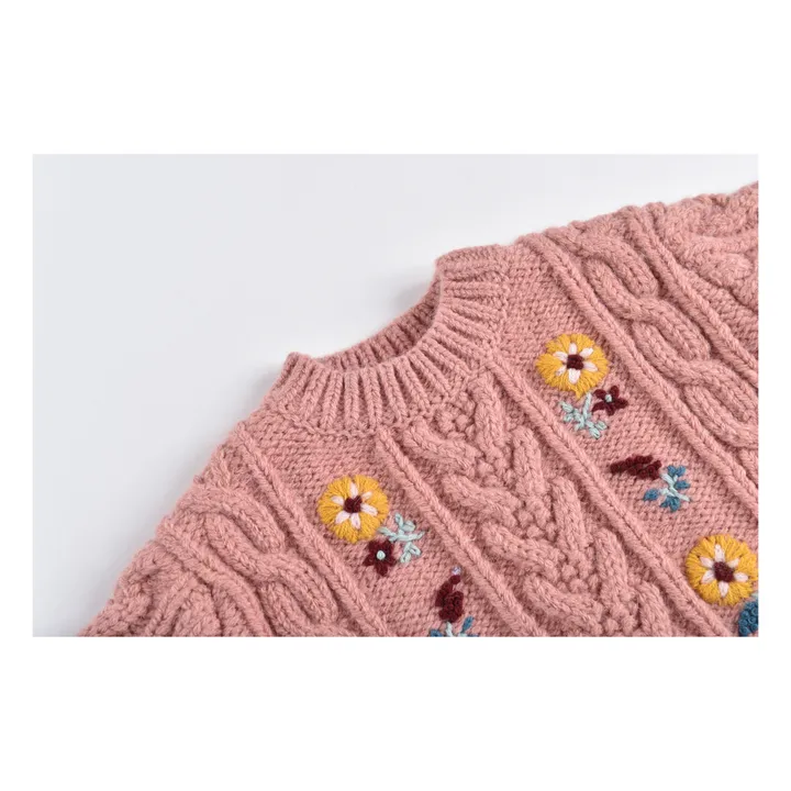 Georgette Embroidered Jumper | Pink- Product image n°5