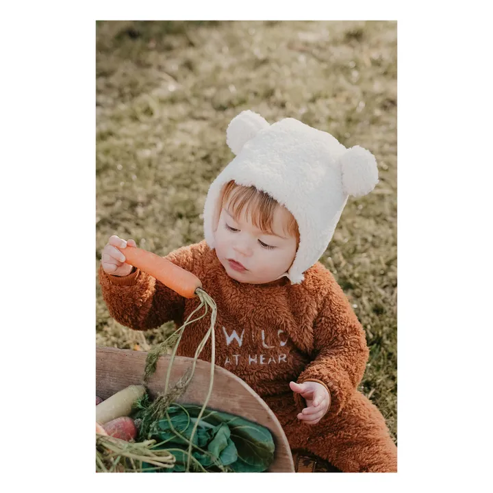Faux Fur Hat with Ears | Ecru- Product image n°1