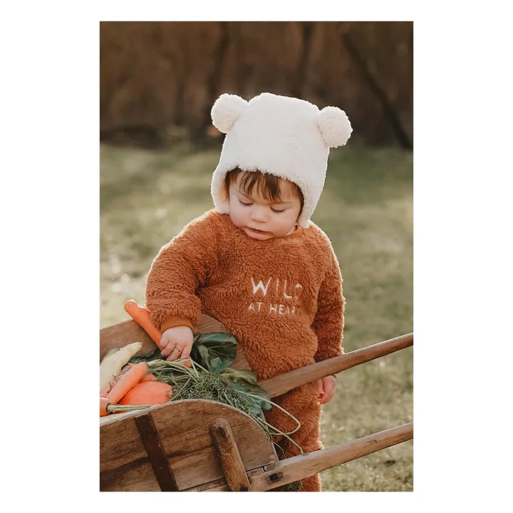 Faux Fur Hat with Ears | Ecru- Product image n°2