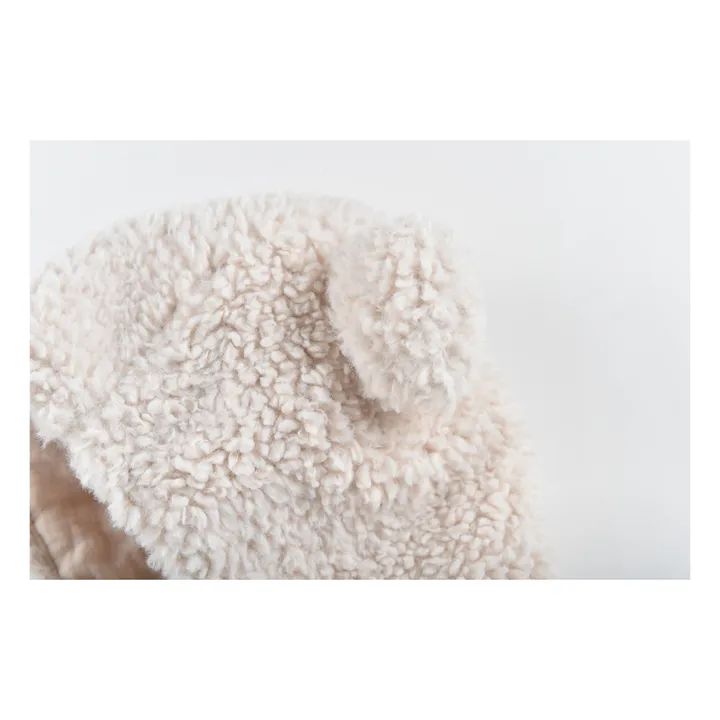 Faux Fur Hat with Ears | Ecru- Product image n°4