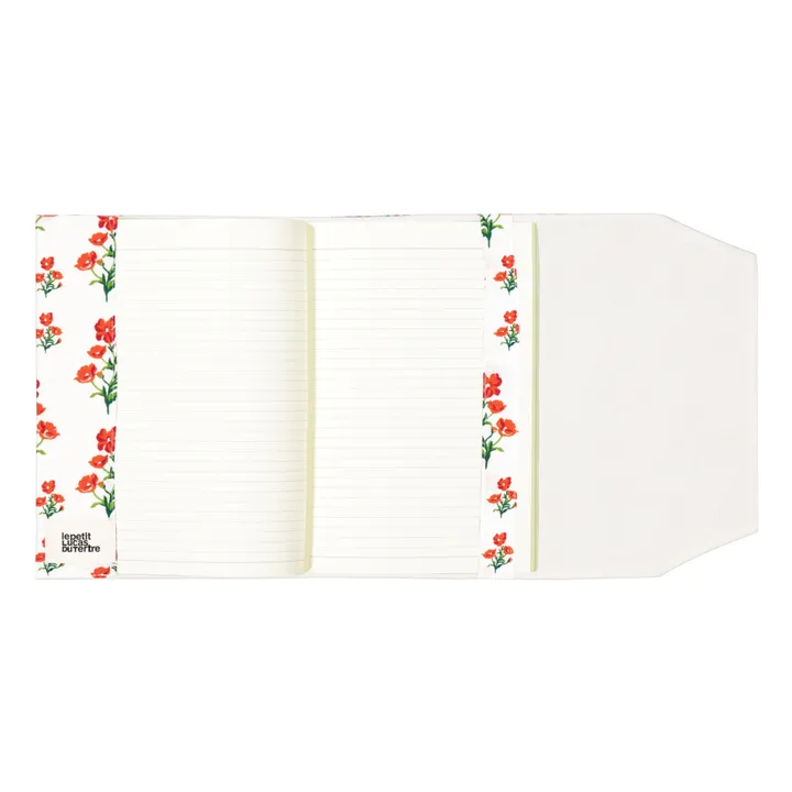 Protège carnet de santé Poppy en coton | Blanc- Image produit n°1