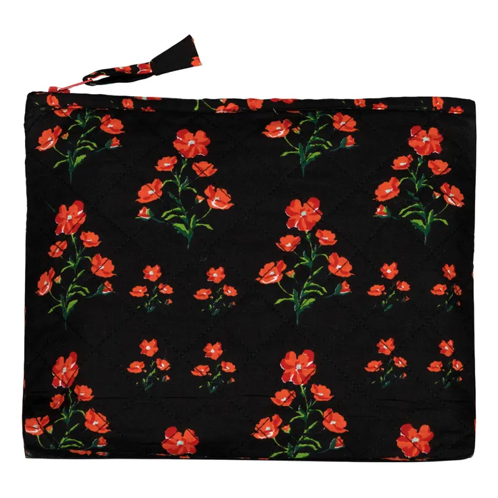 Poppy Cotton Toilet Bag | Black- Product image n°0