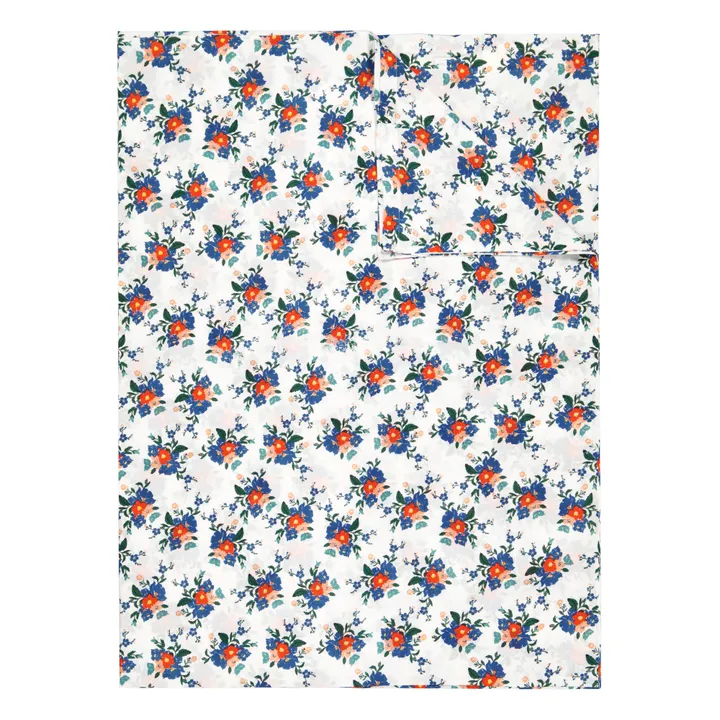 Bettwäsche-Set Alex Flower aus Baumwolle | Blau- Produktbild Nr. 0