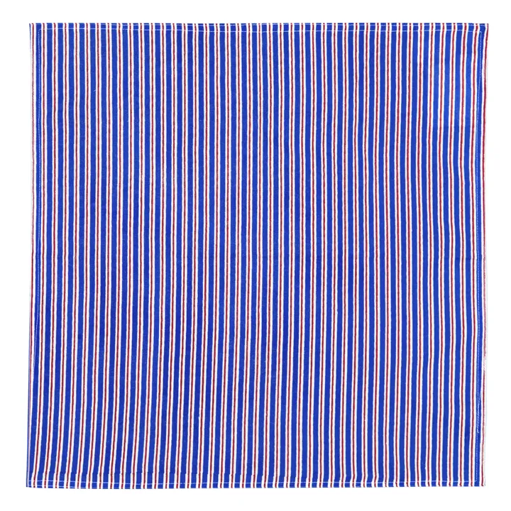 French Stripes Cotton Napkin | Blue- Product image n°1