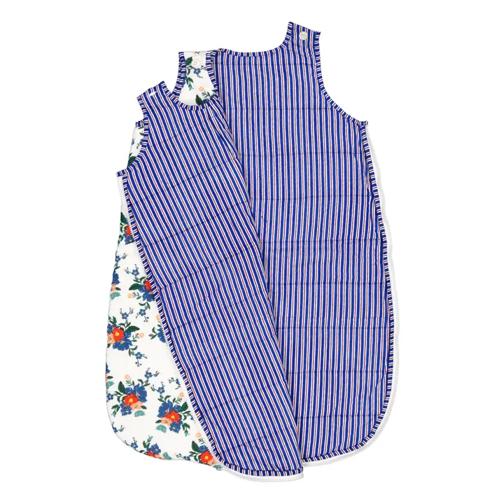 Wende-Schlafsack aus Baumwolle Alex Flowers | Blau- Produktbild Nr. 2