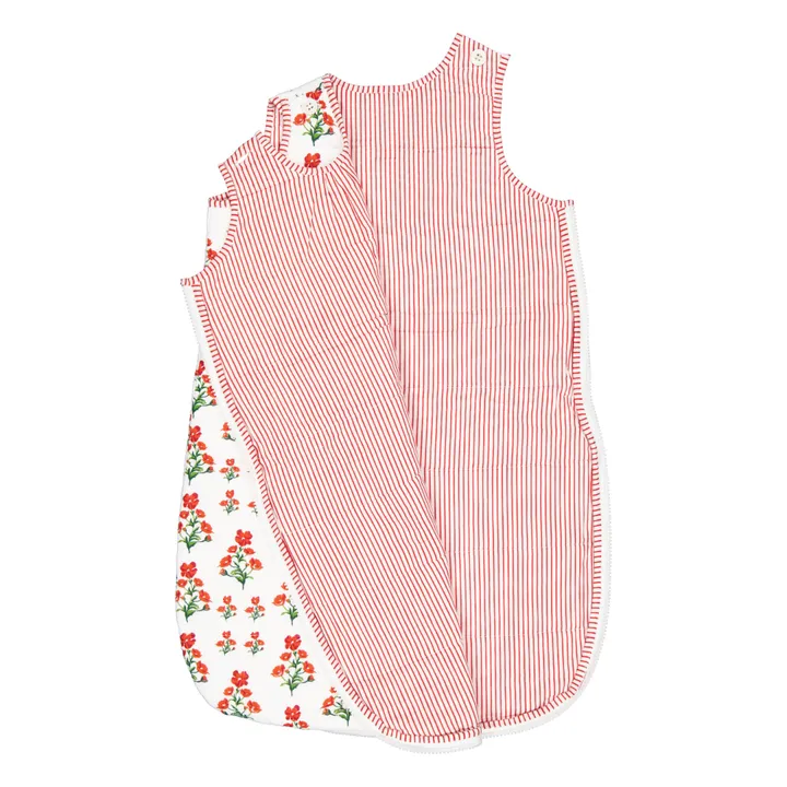 Poppy Reversible Cotton Baby Sleeping Bag | White- Product image n°1