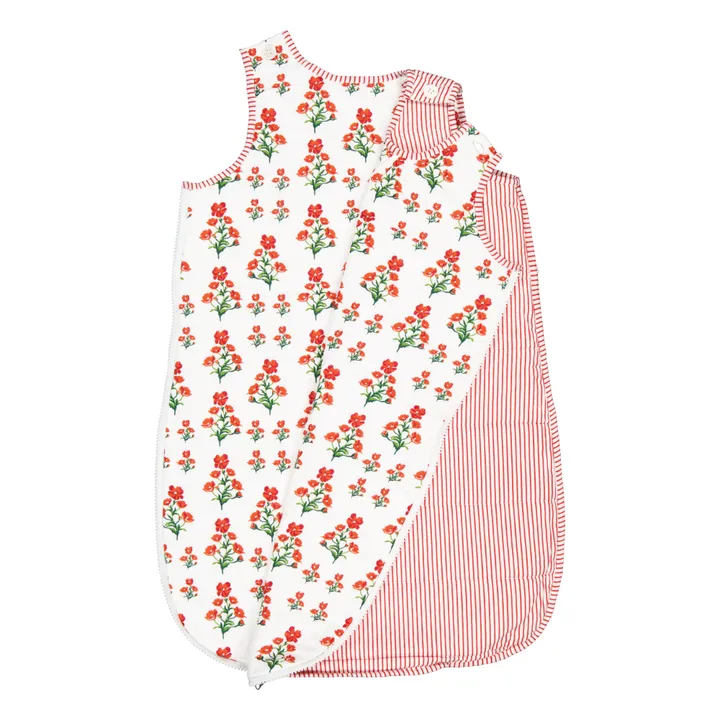 Poppy Reversible Cotton Baby Sleeping Bag | White- Product image n°2