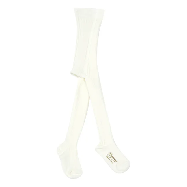 Ribbed Tights | White