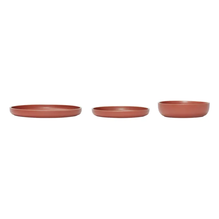 Bol de cerámica - Set de 3 | Rojo ladrillo- Imagen del producto n°0