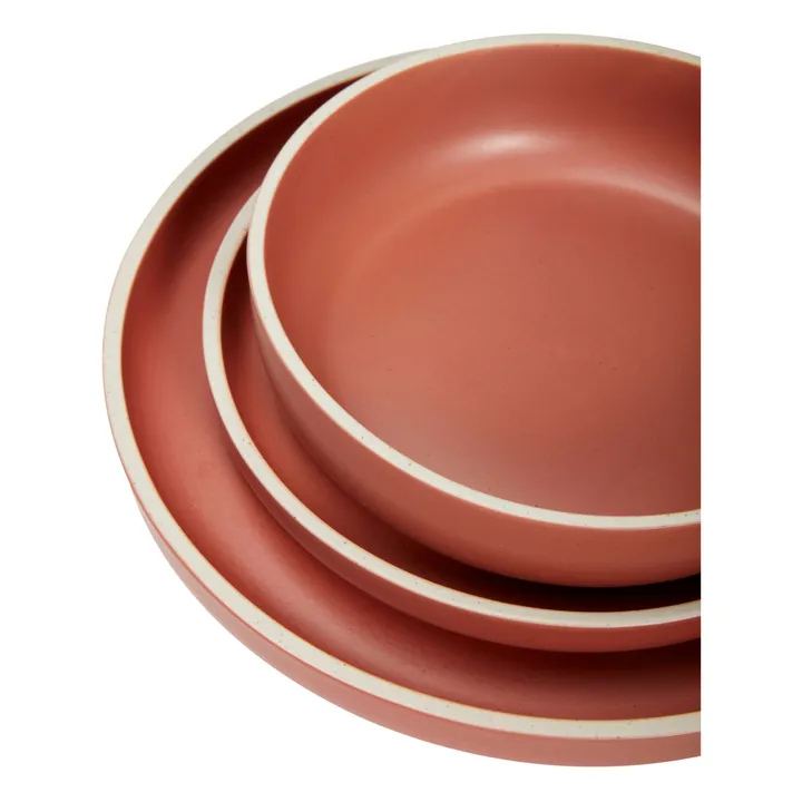 Bol de cerámica - Set de 3 | Rojo ladrillo- Imagen del producto n°2
