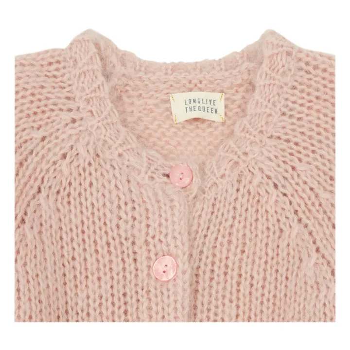 Mohair and Merino Wool Cardigan | Pale pink- Product image n°2