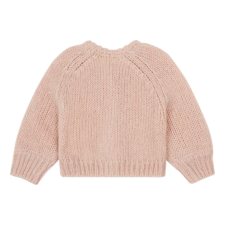 Mohair and Merino Wool Cardigan | Pale pink- Product image n°3