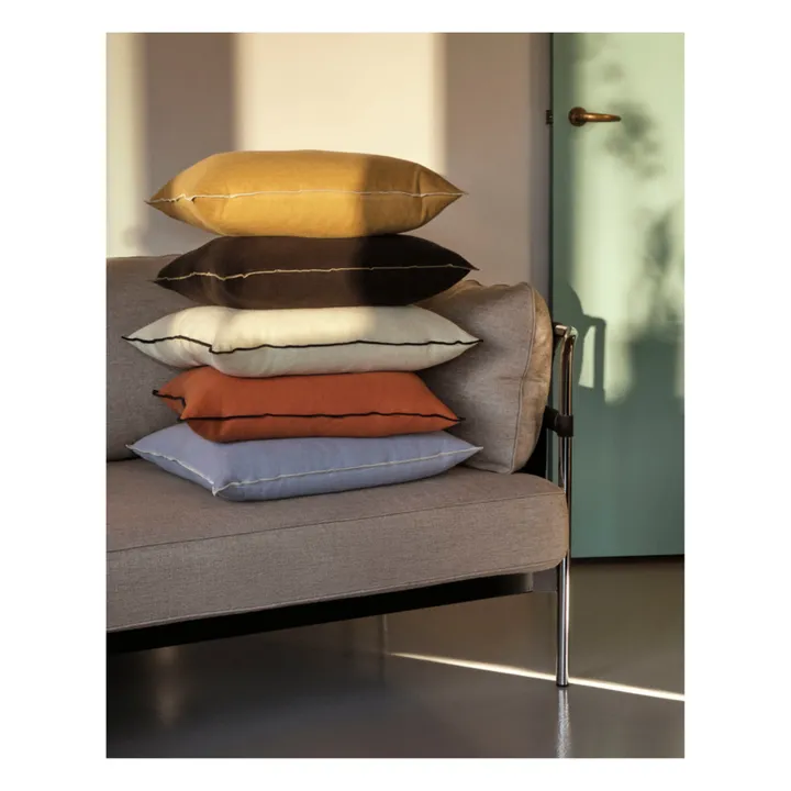 Outline linen and cotton-blend cushion