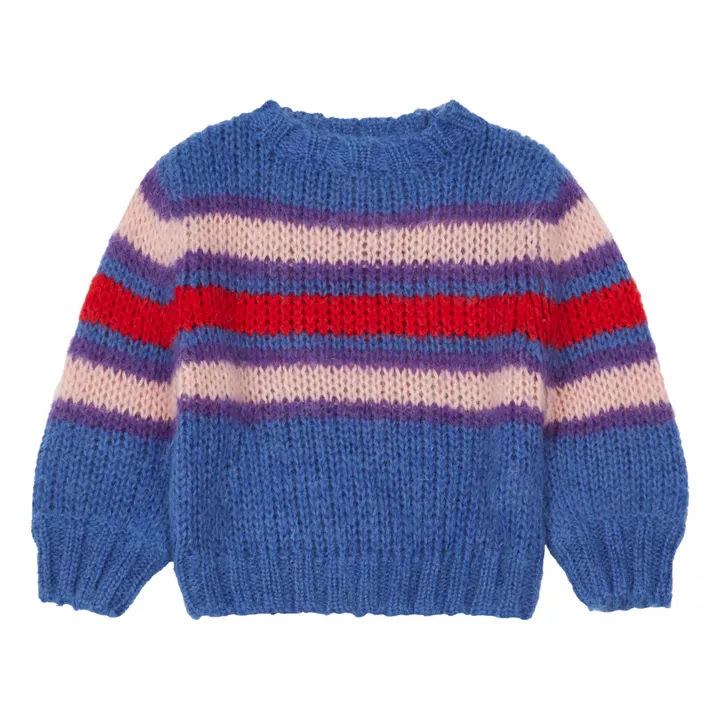 Maglione in mohaire e lana merinos | Blu- Immagine del prodotto n°0